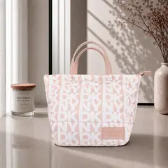 DKNY - Bolso de Mano acolchado Signature rosado Mujer