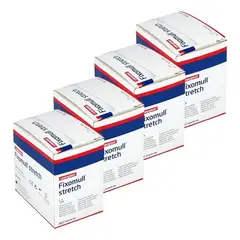 LEUKOPLAST - X4 Venda Fixomull Strech 5 Cmx10 Mtrs Venda Adhesiva Heridas Blanco