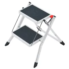 MAGNA - Piso Escalera Plegable 2 Peldaños Compacto