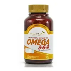 GENERICO - Omega 3-6-9 Sin Sabor 120 Cápsulas 1000mg Green Medical