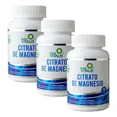 AURA VITALIS - X3 Citrato De Magnesio 90 Capsulas Suplemento Sin Sabor