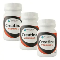 PRANALAB - X3 Creatina + Vitamina C Frasco 60 Capsulas Suplemento Alime Sin Sabor