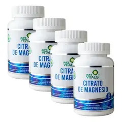 AURA VITALIS - X4 Citrato De Magnesio 90 Capsulas Suplemento Sin Sabor