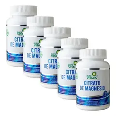AURA VITALIS - X5 Citrato De Magnesio 90 Capsulas Suplemento Sin Sabor