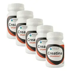 PRANALAB - X5 Creatina + Vitamina C Frasco 60 Capsulas Suplemento Alime Sin Sabor