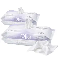 PLIE - Toalla Facial Desechable de Algodón 15x20 cm - 100pcs