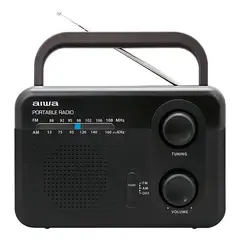 AIWA - Radio Portatil Awfml4 Fm Analogica Negra