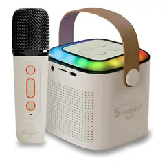 MLAB - Parlante My Lil First Singer Luz Rgb 1 Mic Inalám 09391 Blanco