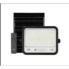 LOGIC - Proyector Led Solar Ecoluz+ 150w/2200lm/6500k 175421 Negro Blanco Frío