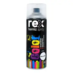 REX - Pintura Spray Barniz Caoba 400ml 60050 Caoba Barniz