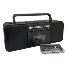 MLAB - Parlante Retro Cassette 1980s 3banda Bt Recargab 09574 Negro