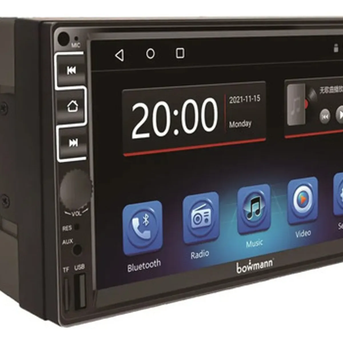 BOWMANN - Radio Auto 2din Mirrorlink Bt Carplay Mp3 Bowmann Dd-5700w Negro