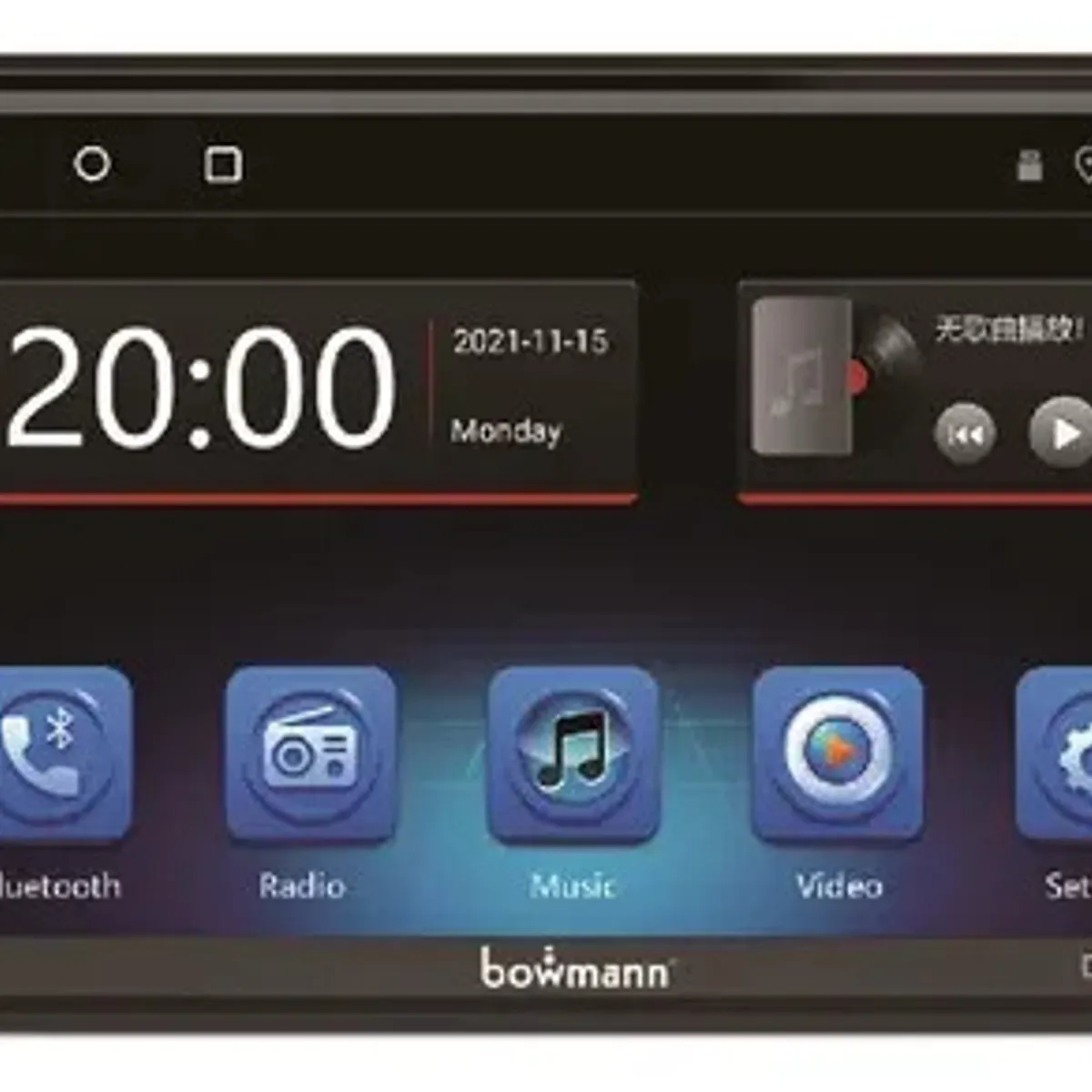 BOWMANN - Radio Auto 2din Mirrorlink Bt Carplay Mp3 Bowmann Dd-5700w Negro
