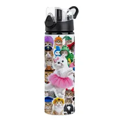 SM - Botella de Agua para Amantes de los Gatos | Memes de Gatitos
