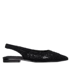 XTI - Zapato Ballerina Mujer 145124 Trenzado - Negro