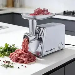 MOVI - MOLEDORA DE CARNE ELÉCTRICA DE ACERO INOXIDABLE + REGALO Balanza Electronica Digital De Cocina