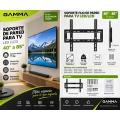 GENERICO - SOPORTE TV DE 40 A 85 PULGASAS FIJO MURO