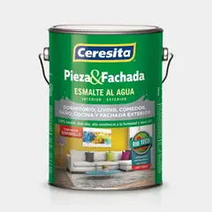 CERESITA - Esmalte al agua pieza y fachada 1gl blanco inv