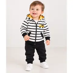 ENCANTO - Buzo Bebé Niño Algodón Franela Conjunto 2 Piezas / Polerón con Capucha y Pantalón