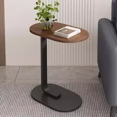 GENERICO - Mesa Auxiliar Lateral Marrón Para Living Dormitorio Moderna