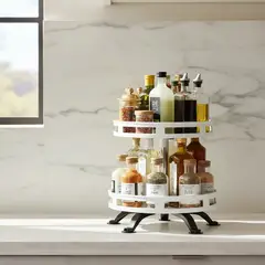 GENERICO - Organizador Giratorio 360° De 2 Niveles Para Cocina Hogar