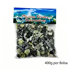 GENERICO - Piedras Verdes Decorativas para Acuario y Jardin 400g