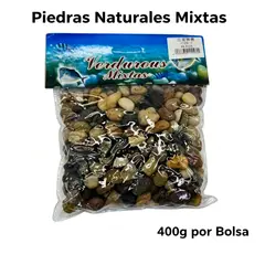 GENERICO - Piedras Naturales Mixtas Decorativas 400g