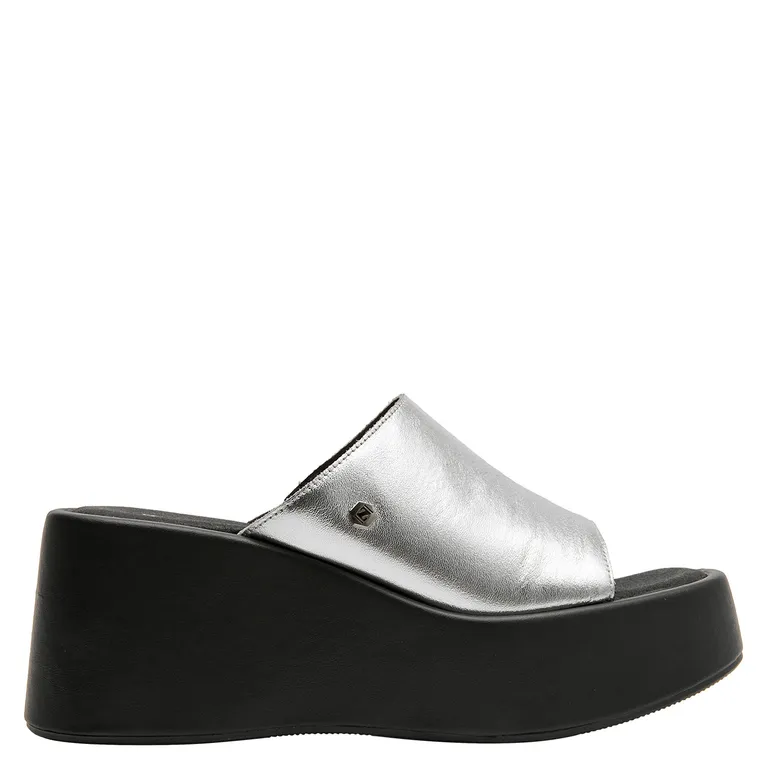 Sandalia Casual Mujer Plateado