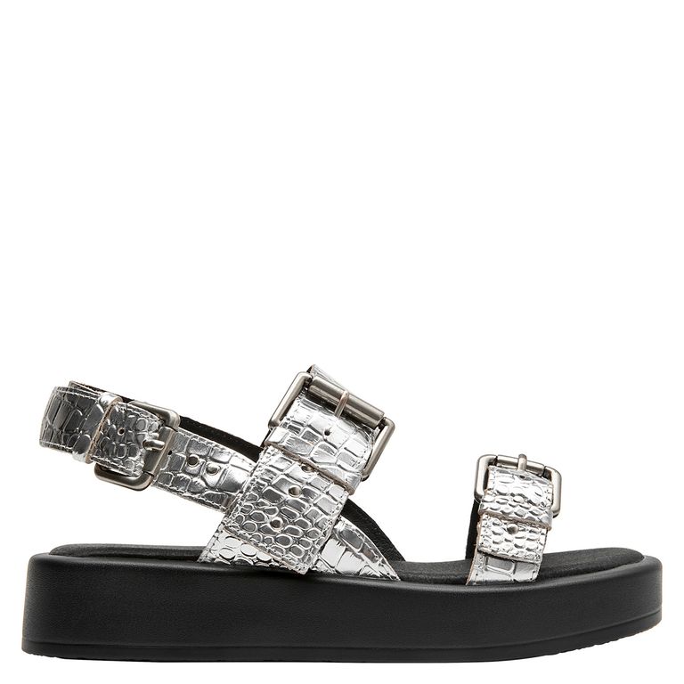 Sandalia Casual Mujer Plateado