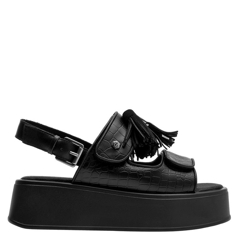 Sandalia Casual Mujer Negro