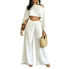 TIOZONEY - Traje de falda corta para mujeres - Blanco