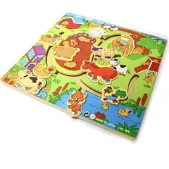 GENERICO - Tabla de Madera Corrediza para Juegos Infantiles