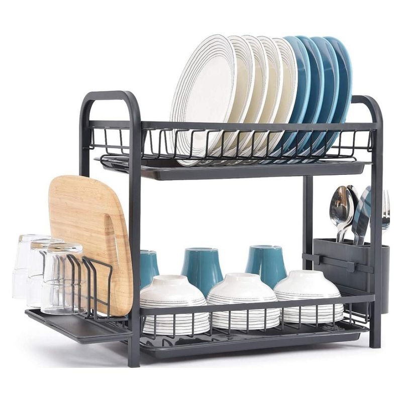 CASATUA - Escurridor Seca Platos 2 Niveles Inoxidable