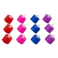 GENERICO - Pack 12 Velas a Pila con Luces de Colores
