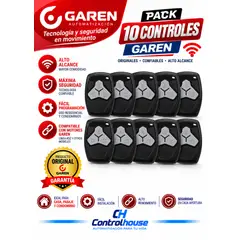 GENERICO - PACK 10 Control Remoto GAREN para Porton