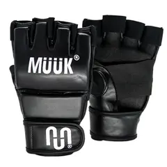 MUUK - GUANTES DE ARTES MARCIALES MIXTA MMA K.O. COMBATE JIU JITSU COLOR NEGRO