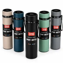 GENERICO - Termo Digital Clicka 800 ml Acero Inoxidable 316 Azul