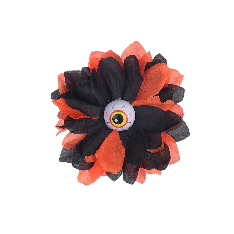GENERICO Accesorio de cabello flor con ojo halloween 3.5x10cm 44506