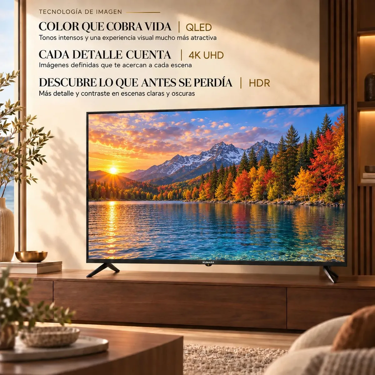 KUMARA - Smart TV KUMARA 55" QLED 4K UHD HDR VIDAA KQ55V25