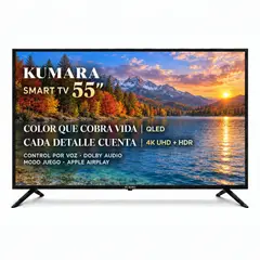 KUMARA - Smart TV QLED 55 Pulgadas 4K UHD HDR VIDAA KQ55V25