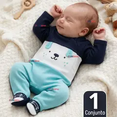 TEDMIMAK - Enterito 100% Algodón Bebé Niño sweet little bear