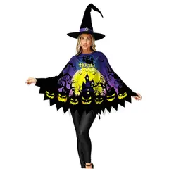 GENERICO - Disfraz de Bruja Halloween para Mujer Adulta 3 Piezas Talla Aleatoria 44384