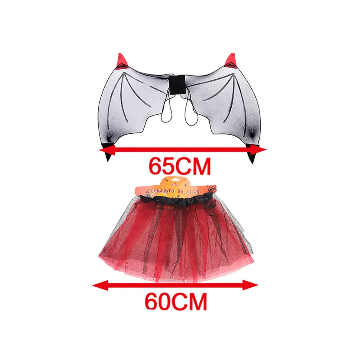 GENERICO - Alas y tutu de halloween 65x60cm 65884