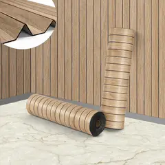 NEBLISUR - Papel Adhesivo 3D PVC Tipo Wall Panel 60x300cm Autoadhesivo Imitación Madera