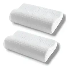 KUANGYE - 2Pcs Almohada Ortopédica Cervical Terapéutica Con Memoria