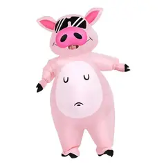 KUANGYE - Disfraz Inflable de Cerdo Adulto Cuerpo Completo, Hombre Mujer, Fiesta Halloween