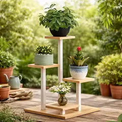 GENERICO - Estante Decorativo de Madera para Plantas y Objetos