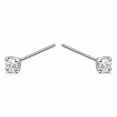 GENERICO - Par Piercing con Circón 1,5 mm Plata 925