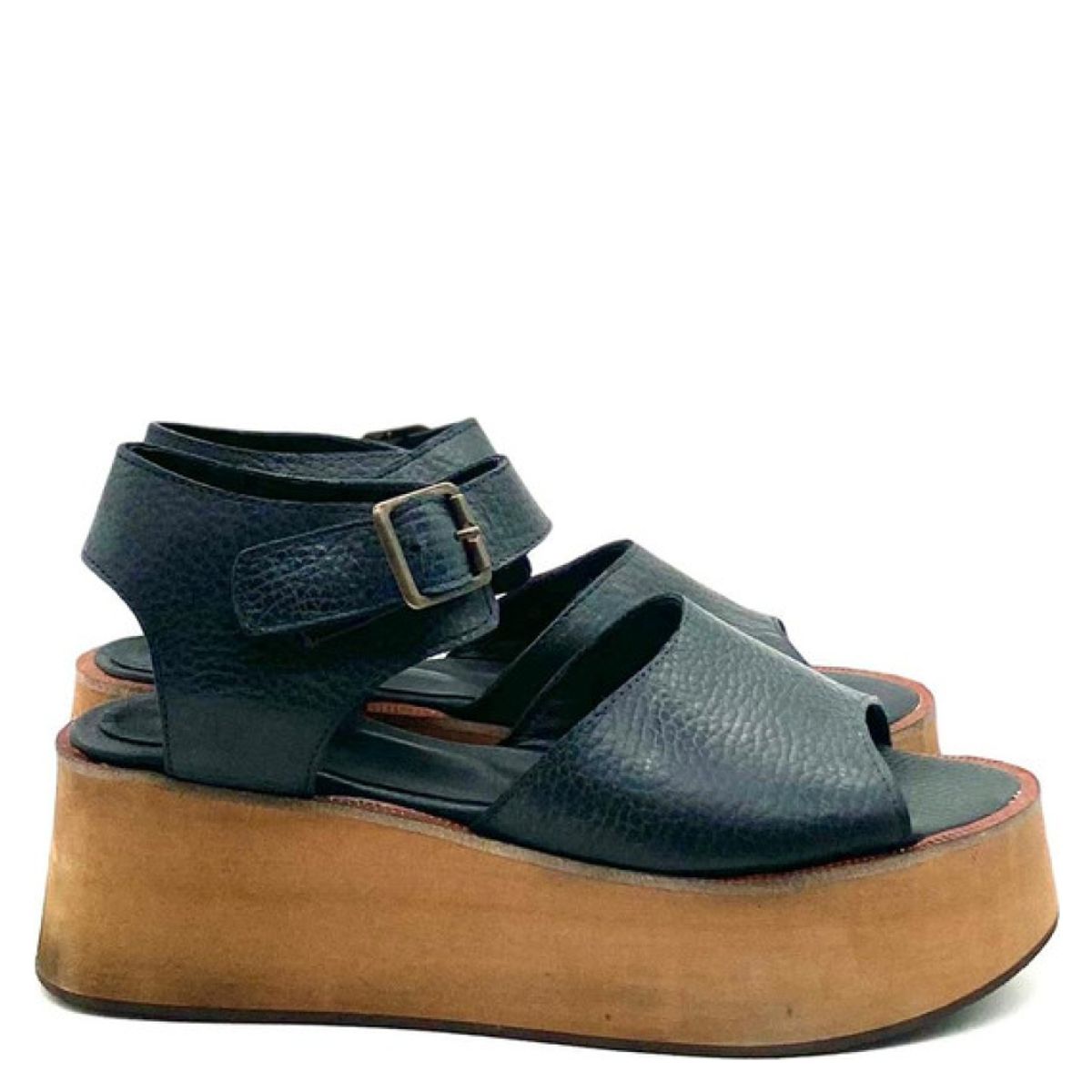 RUFINA COCO - Sandalia Mujer Aurora Cuero Negro