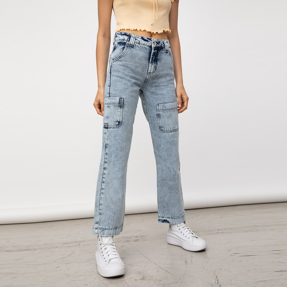 RUPHA - Rupha Jeans Straight Tiro Medio Mujer